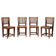 Set of 4 Swedish Folk Art Dining Room Chairs
