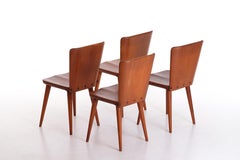 Set of 4 Swedish Pine Chairs by Göran Malmvall, Svensk Fur, 1960s