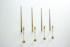 Set of 4 Swedish Wall Candlesticks by Pierre Forssell for Skultuna