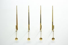 Set of 4 Swedish Wall Candlesticks by Pierre Forssell for Skultuna