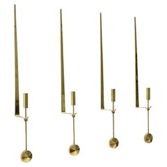 Set of 4 Swedish Wall Candlesticks by Pierre Forssell for Skultuna