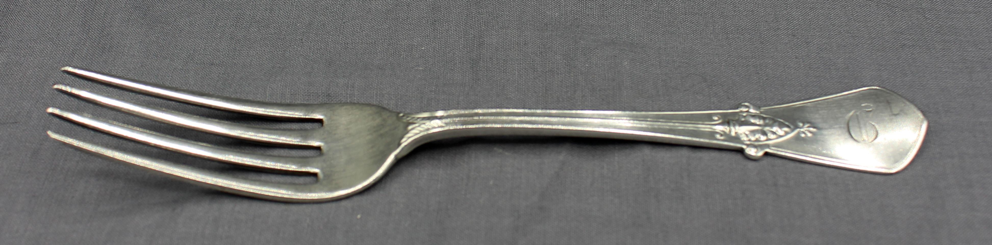 Antique sterling silver set of 4 forks 