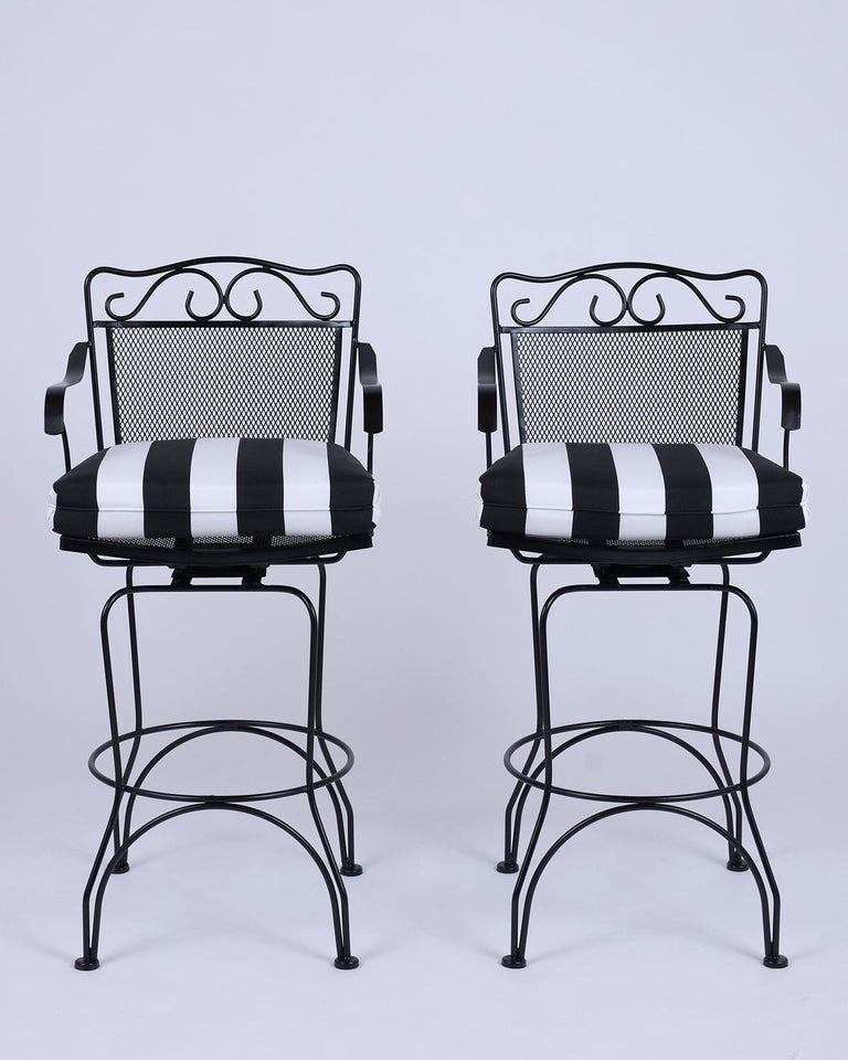 Set of Four MidCentury Swivel Bar Stools For Sale at 1stDibs all