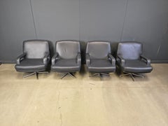 Set of 4 swivel chairs by Bernd Munzebrock for Walter Knoll, 1970s