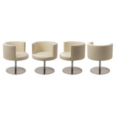 Ensemble de 4 chaises pivotantes modèle "Cidonio" par Antonio Astori pour Chide, 1970