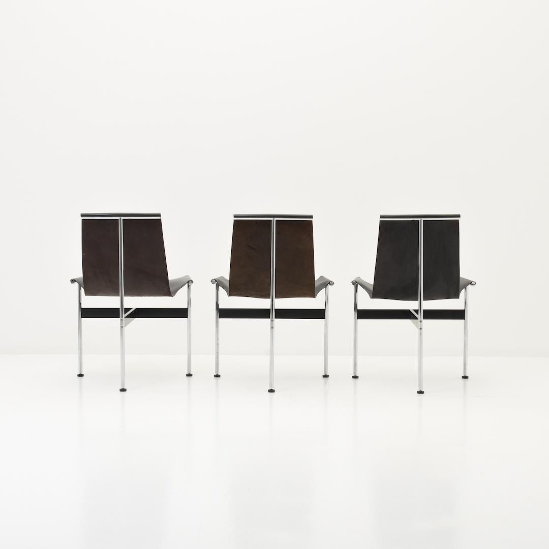 Mid-20th Century Set of 4 T-Chairs 3LC by Douglas Kelly, Ross Littell & William Katavolos For Sale