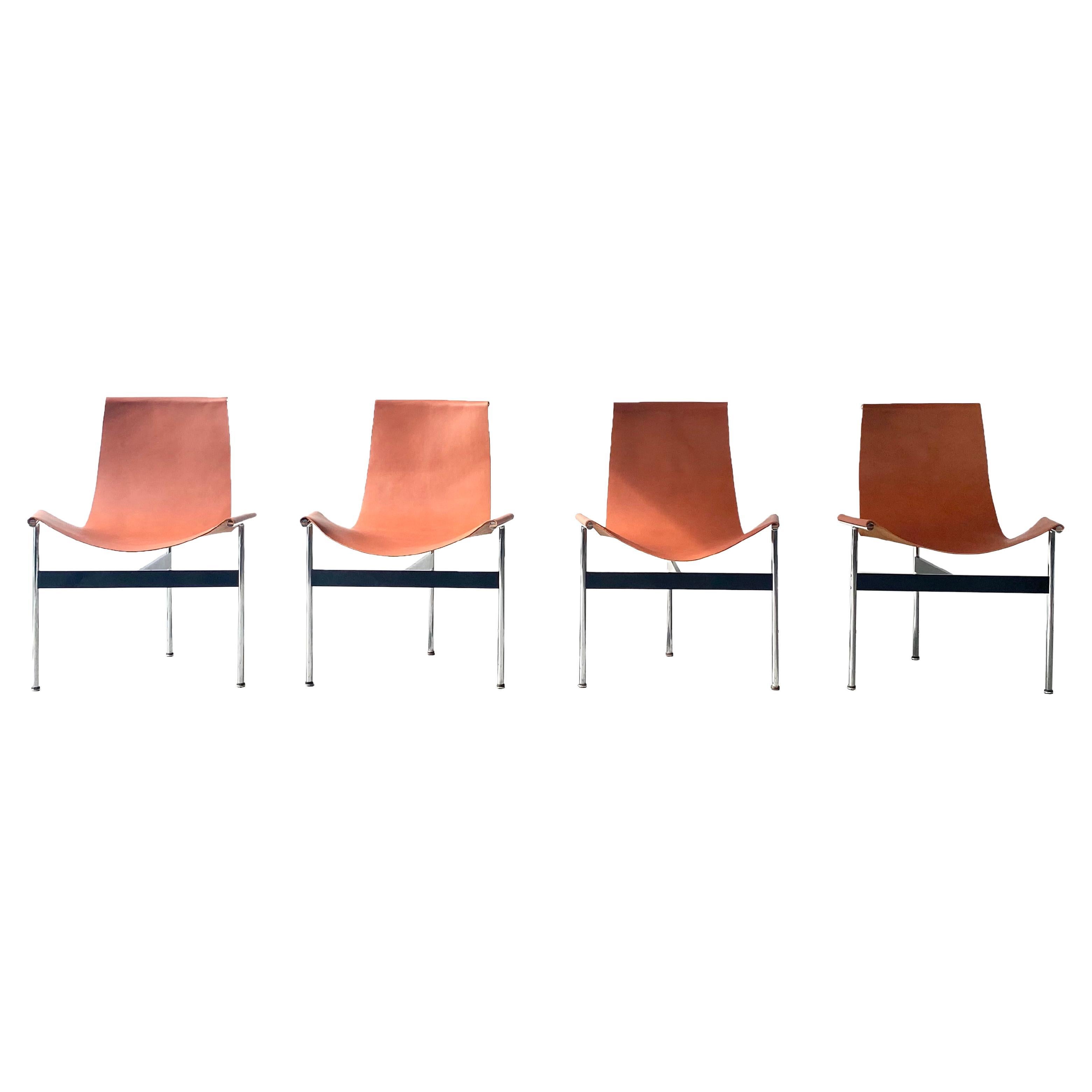 Set of 4 T dining chairs by Katavolos Litell & Kelley for Laverne International