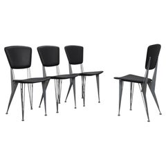 Set of 4 T38 Dining Chairs by Studio Archirivolto for Fasem, Italy, 1980s