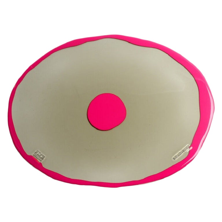 4er-Set Tischsets Klar Fumè und Matt Fuchsia von Gaetano Pesce