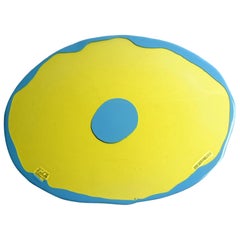 Ensemble de 4 mates de table Mates Placemats jaune clair et bleu clair par Gaetano Pesce