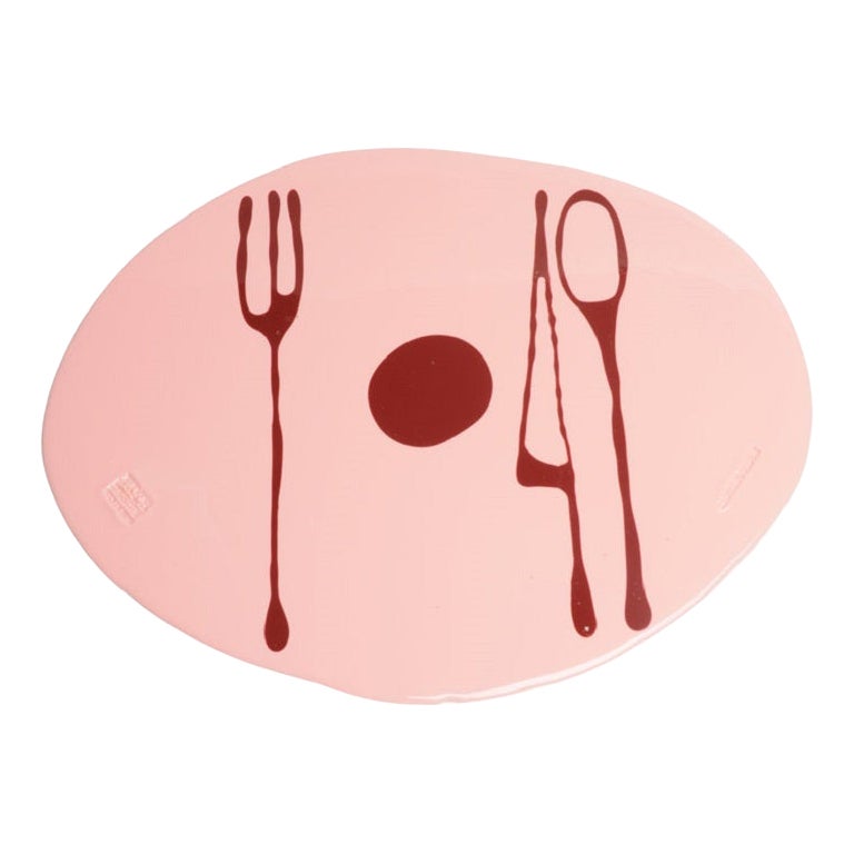 Set aus 4 Tischmates in mattem, pastellfarbenem und Kirschbaumholz von Gaetano Pesce