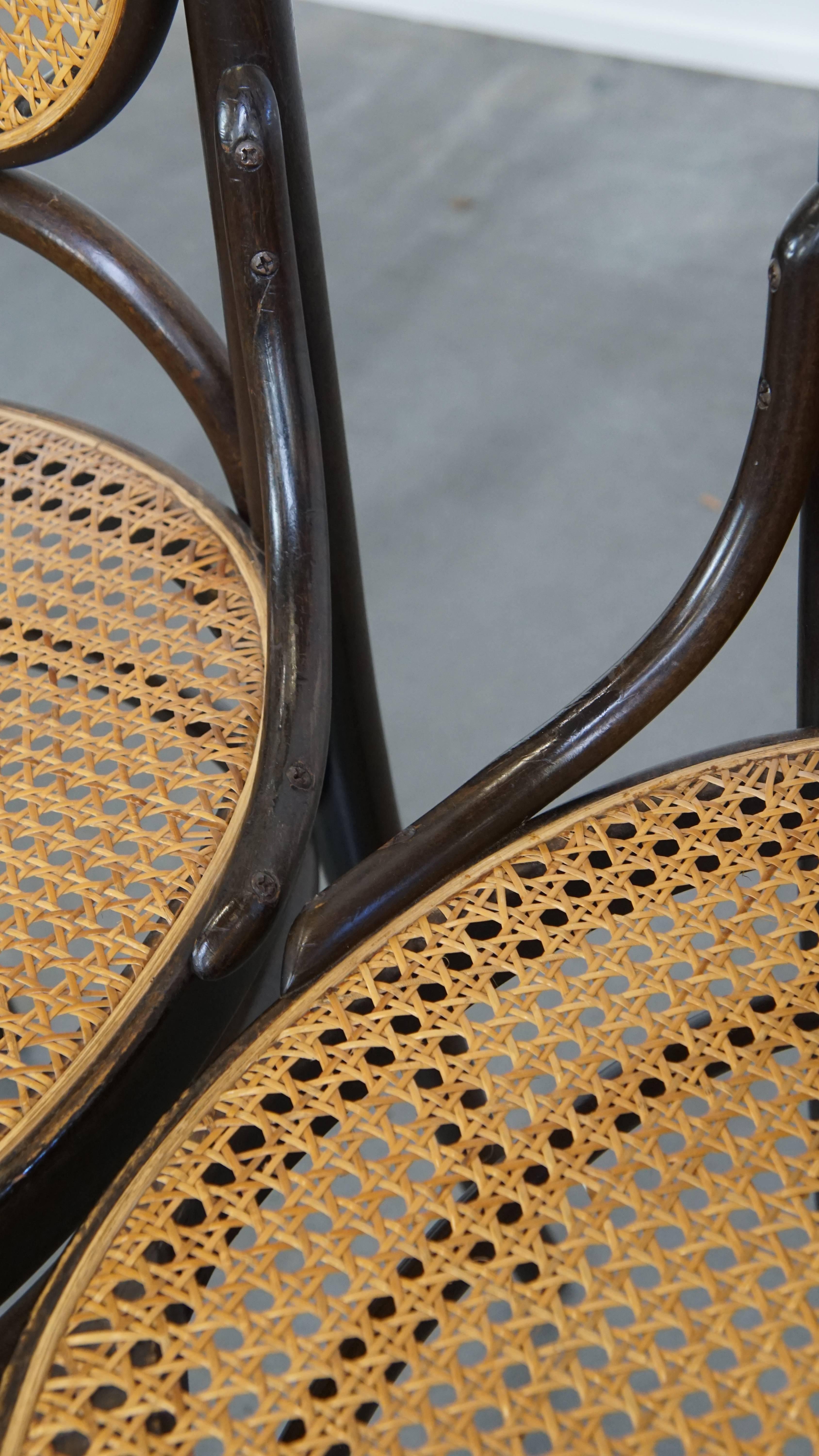 Set of 4 Tall Vintage Bentwood 