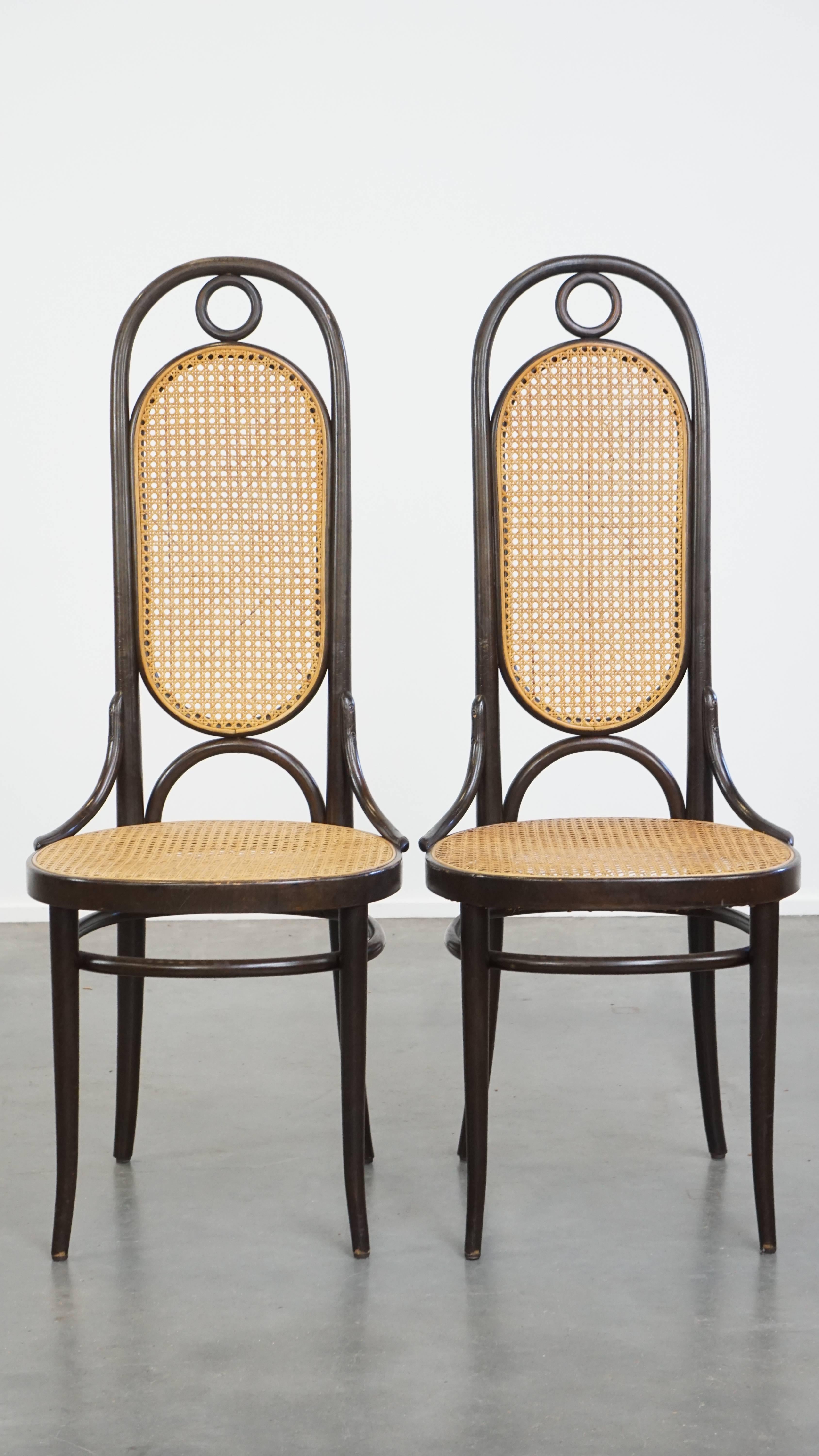 Classical Roman Set of 4 Tall Vintage Bentwood 