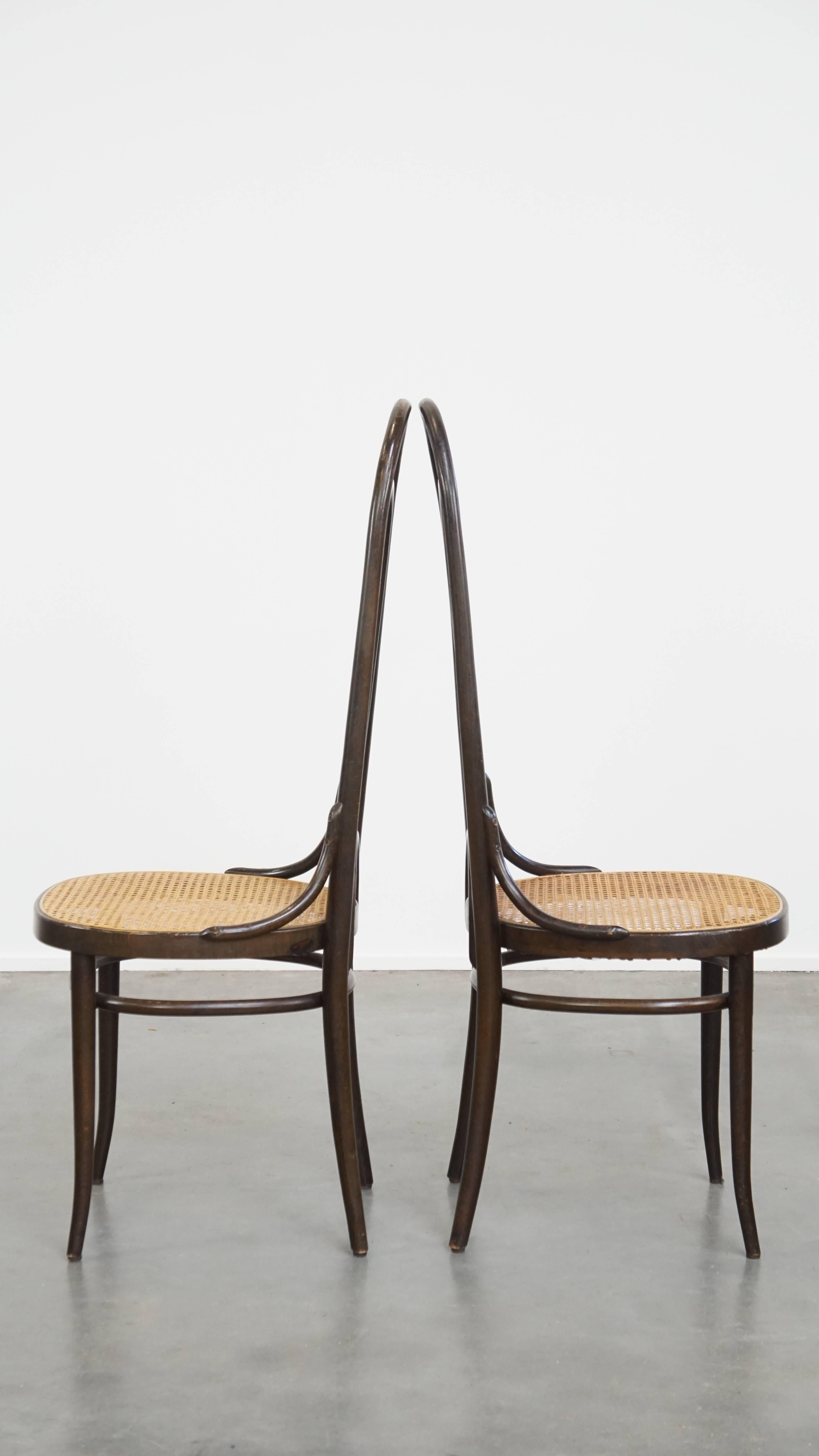 Set of 4 Tall Vintage Bentwood 
