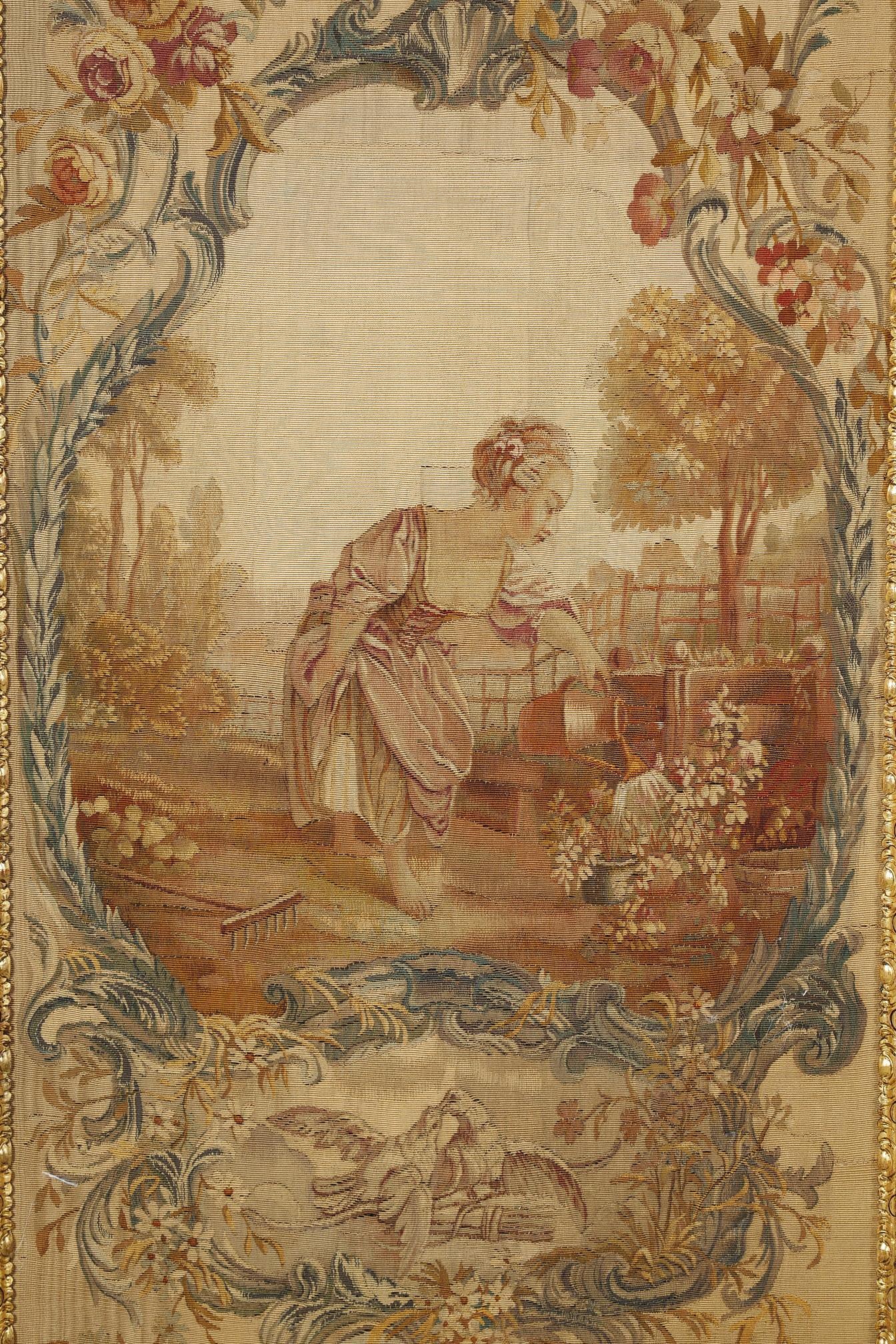 French Set of 4 Tapestries Signed by Beauvais Manufacture aft. F.Boucher, France, 1770 For Sale