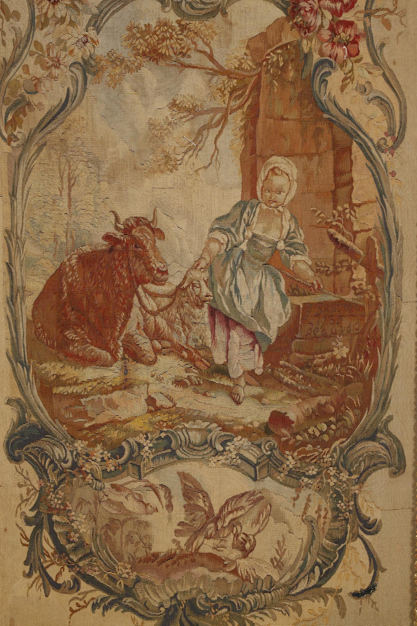 Late 18th Century Set of 4 Tapestries Signed by Beauvais Manufacture aft. F.Boucher, France, 1770 For Sale