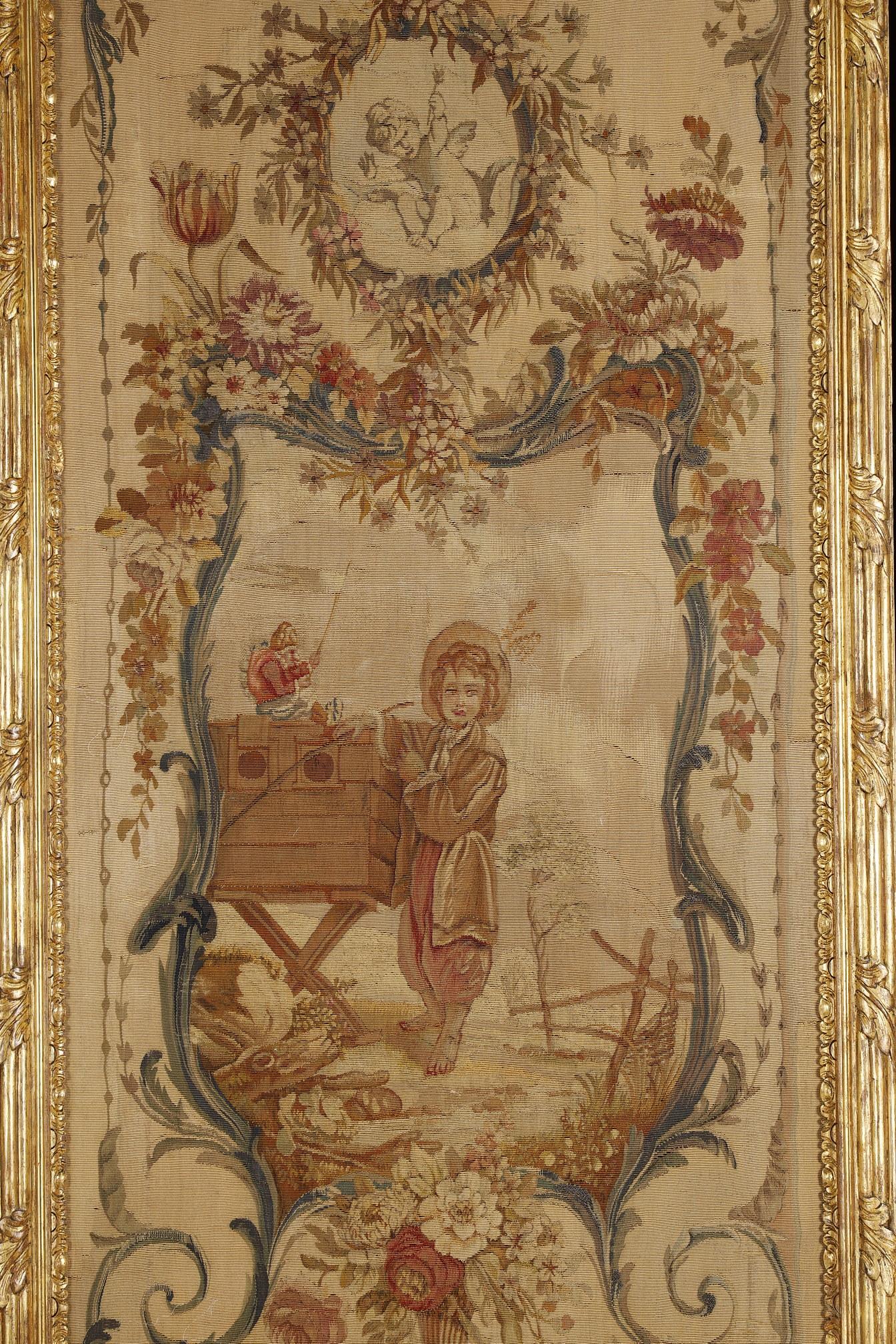 Set von 4 Wandteppichen, signiert von Beauvais Manufacture aft. F.Boucher, Frankreich, 1770 im Angebot 1
