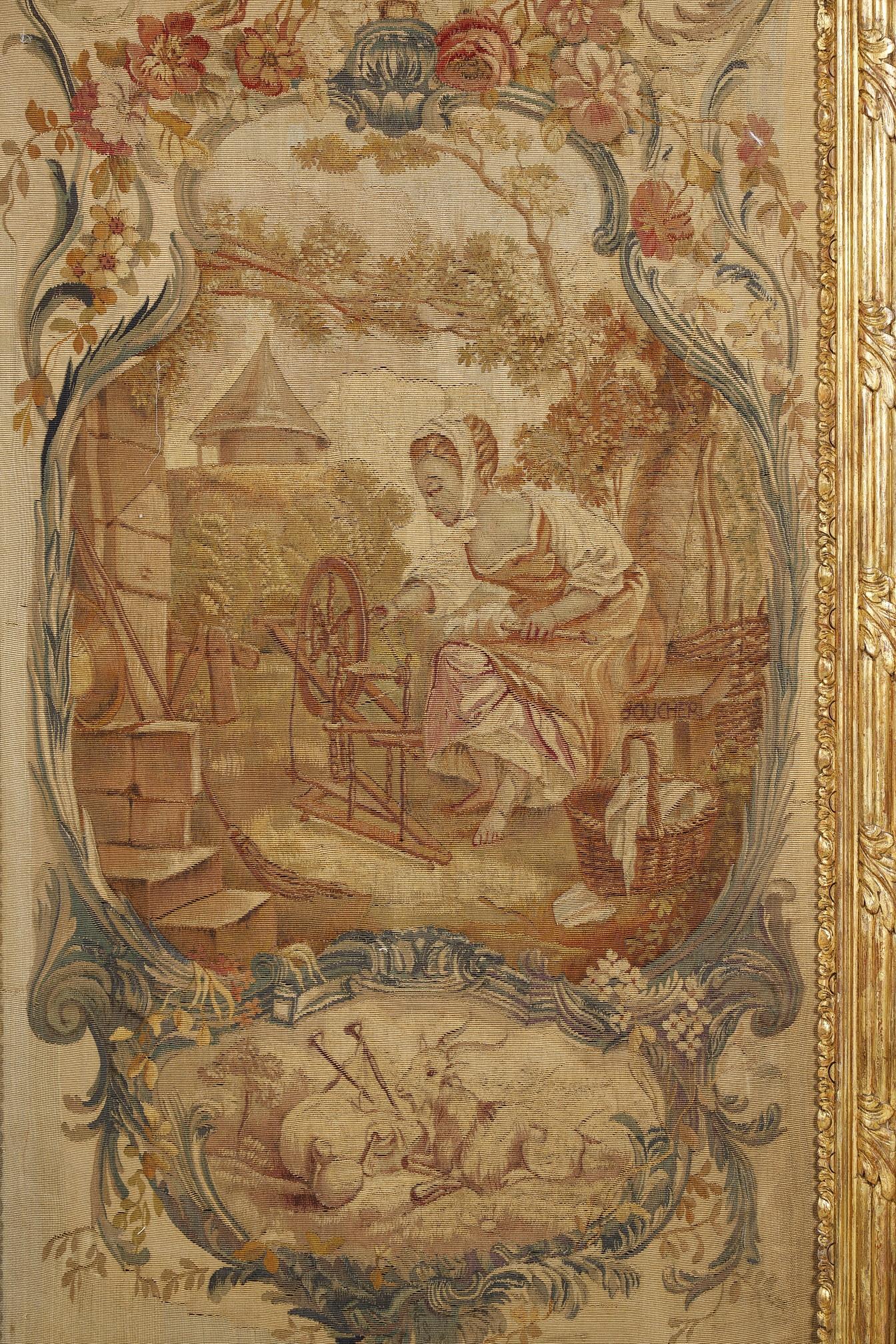 Set von 4 Wandteppichen, signiert von Beauvais Manufacture aft. F.Boucher, Frankreich, 1770 im Angebot 2