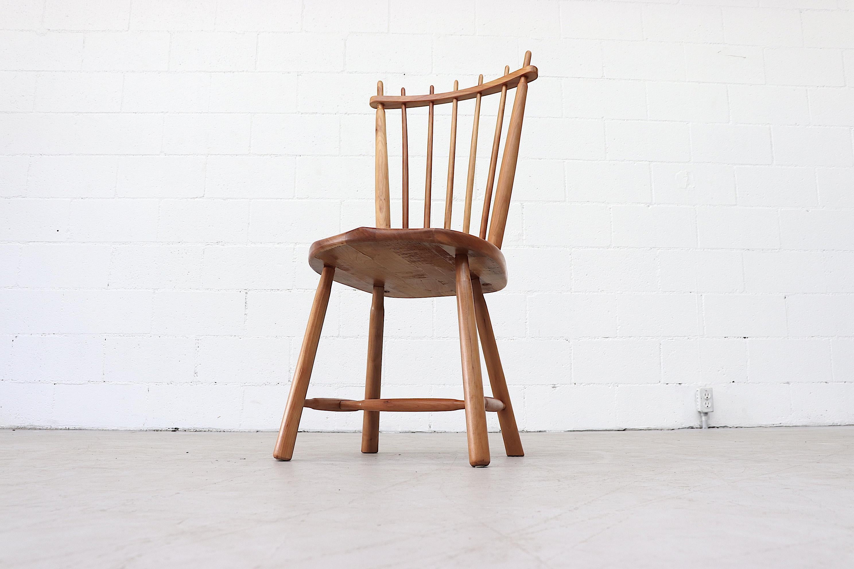 Wood Set of 4 Tapiovaara Style Spindle Back Chairs