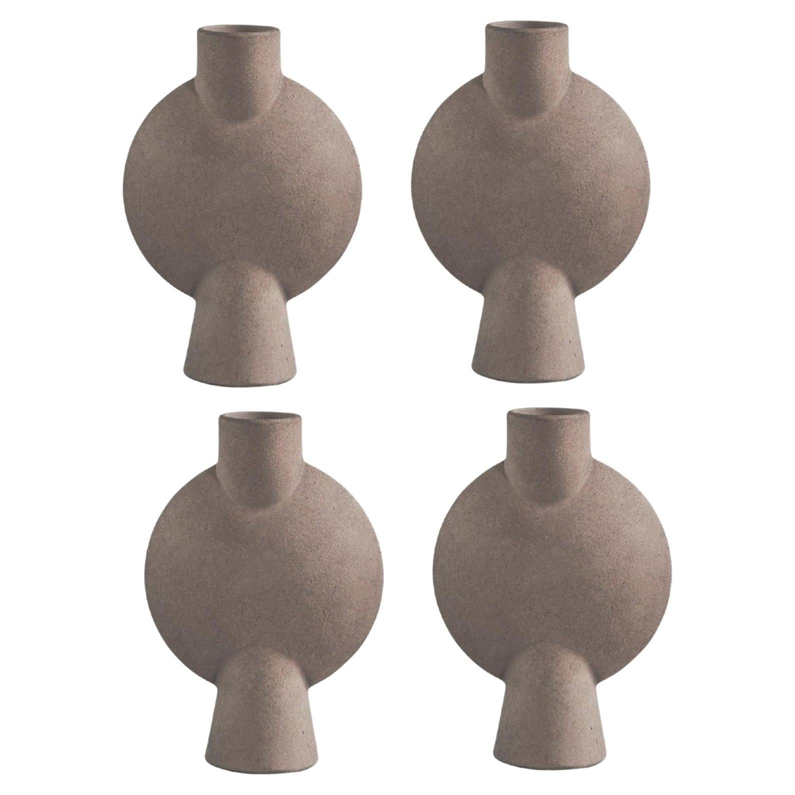 4er-Set Taupe-Minikugelvase Bubl von 101 Copenhagen im Angebot