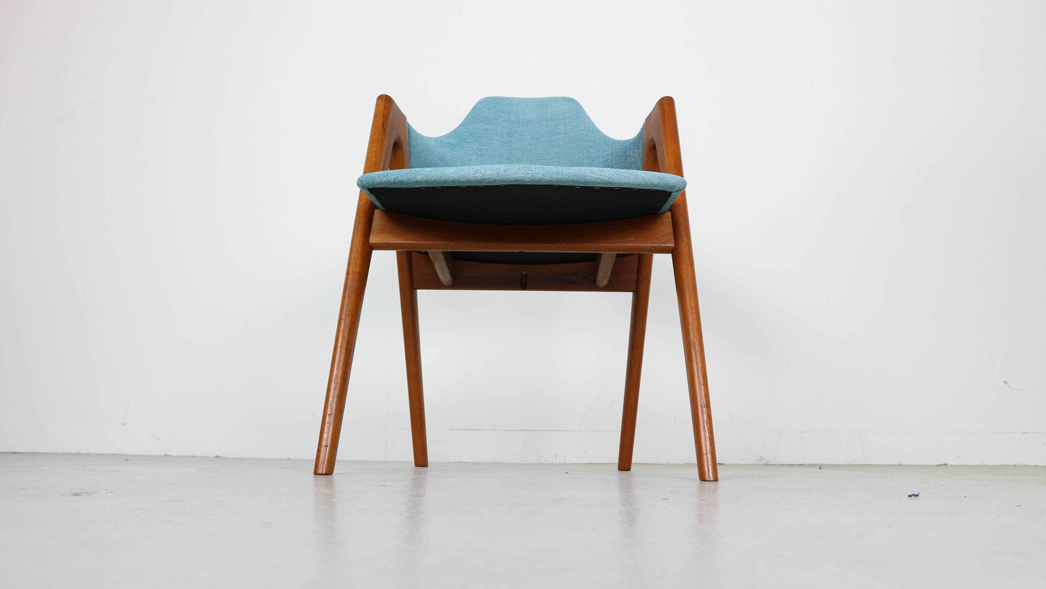 Set of 4 Teak Compass Chairs by Kai Kristiansen for SVA Møbler 3