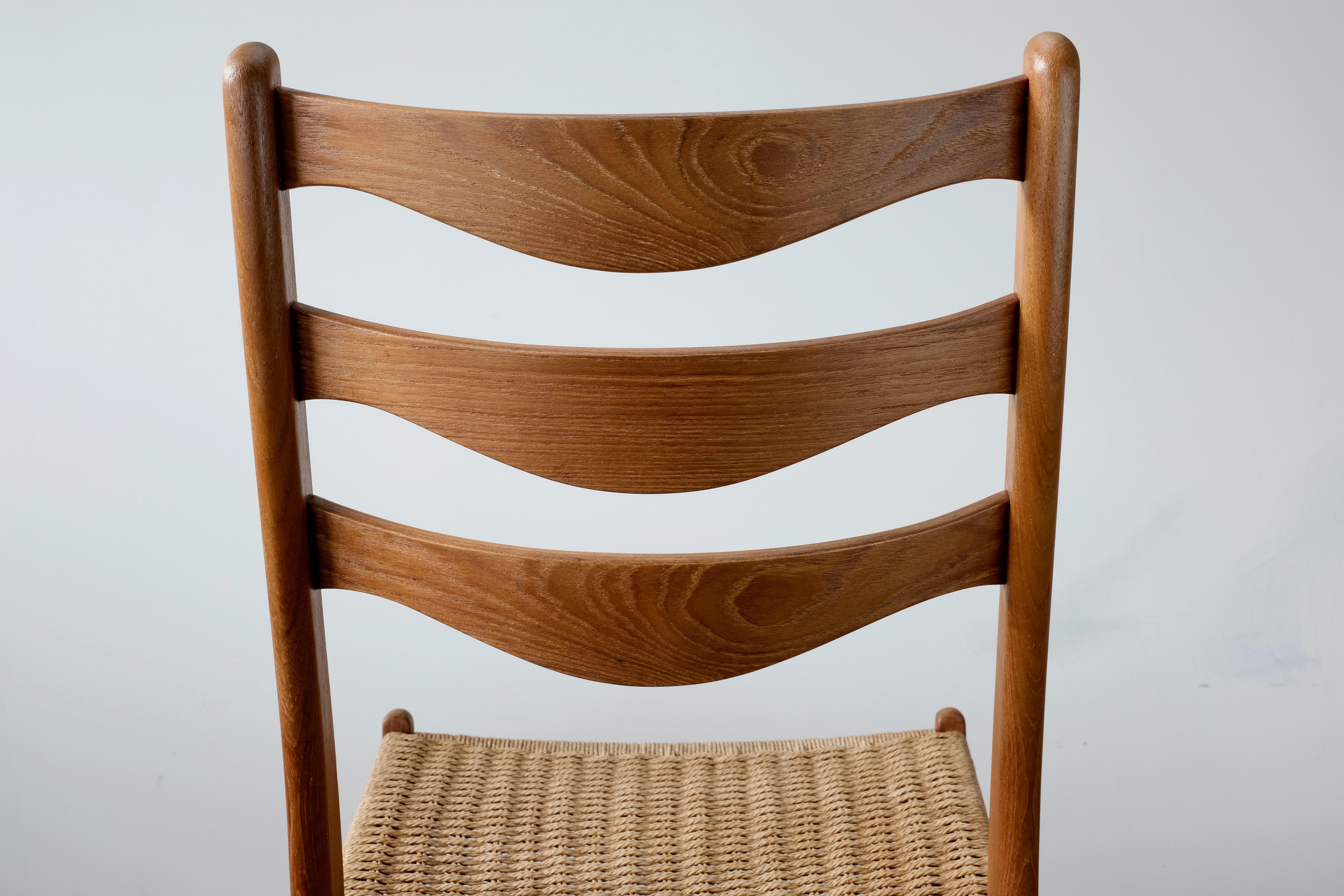 Mid-20th Century Set of 4 Teak Dining Chairs by Arne Wahl-Iversen for Glyngøre Stolefabrik For Sale