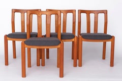 Set of 4 Teak Dining Chairs by Dyrlund, 1960s Danish Mid-Century Modern, Restore