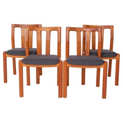 Set of 4 Teak Dining Chairs by Dyrlund, 1960s Danish Mid-Century Modern, Restore