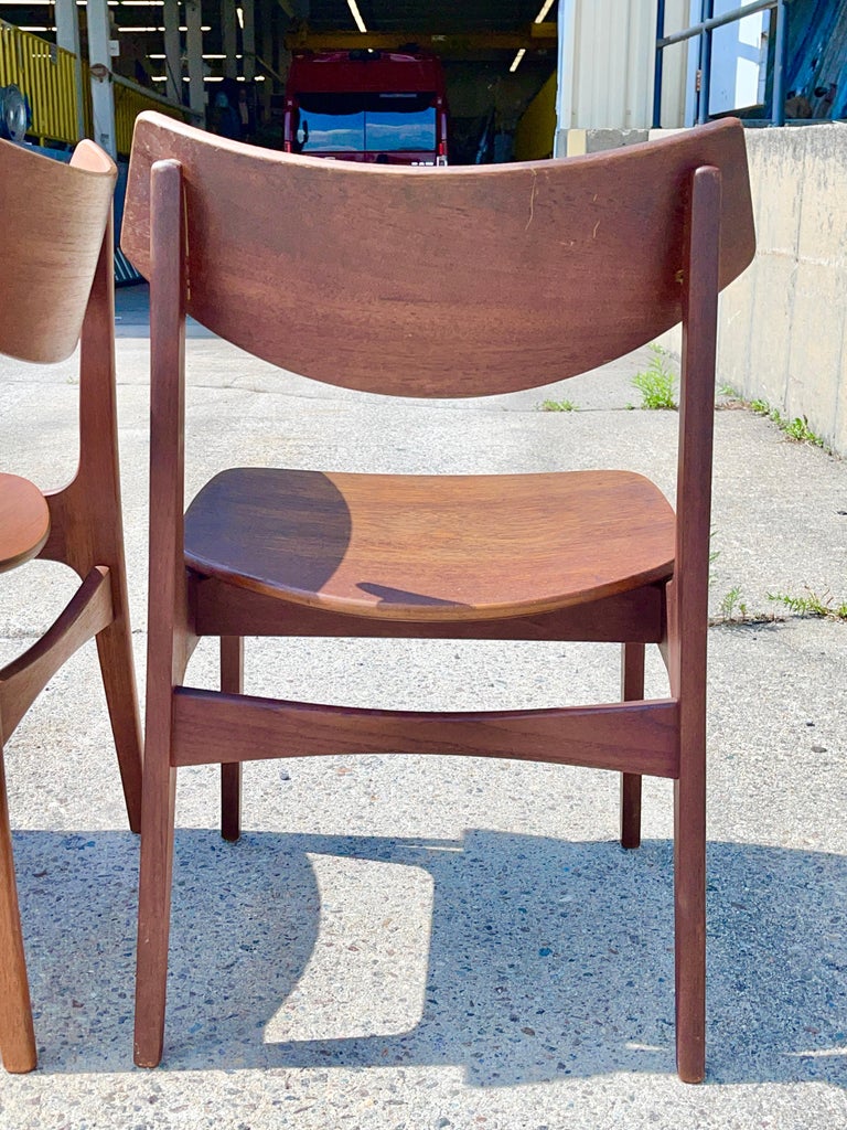 Set of 4 Teak Dining Chairs by Erik Buch for Funder-Schmidt & Madsen, Odense For Sale 3