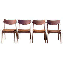 Set of 4 Teak Dining Chairs by Erik Buch for Funder-Schmidt & Madsen, Odense
