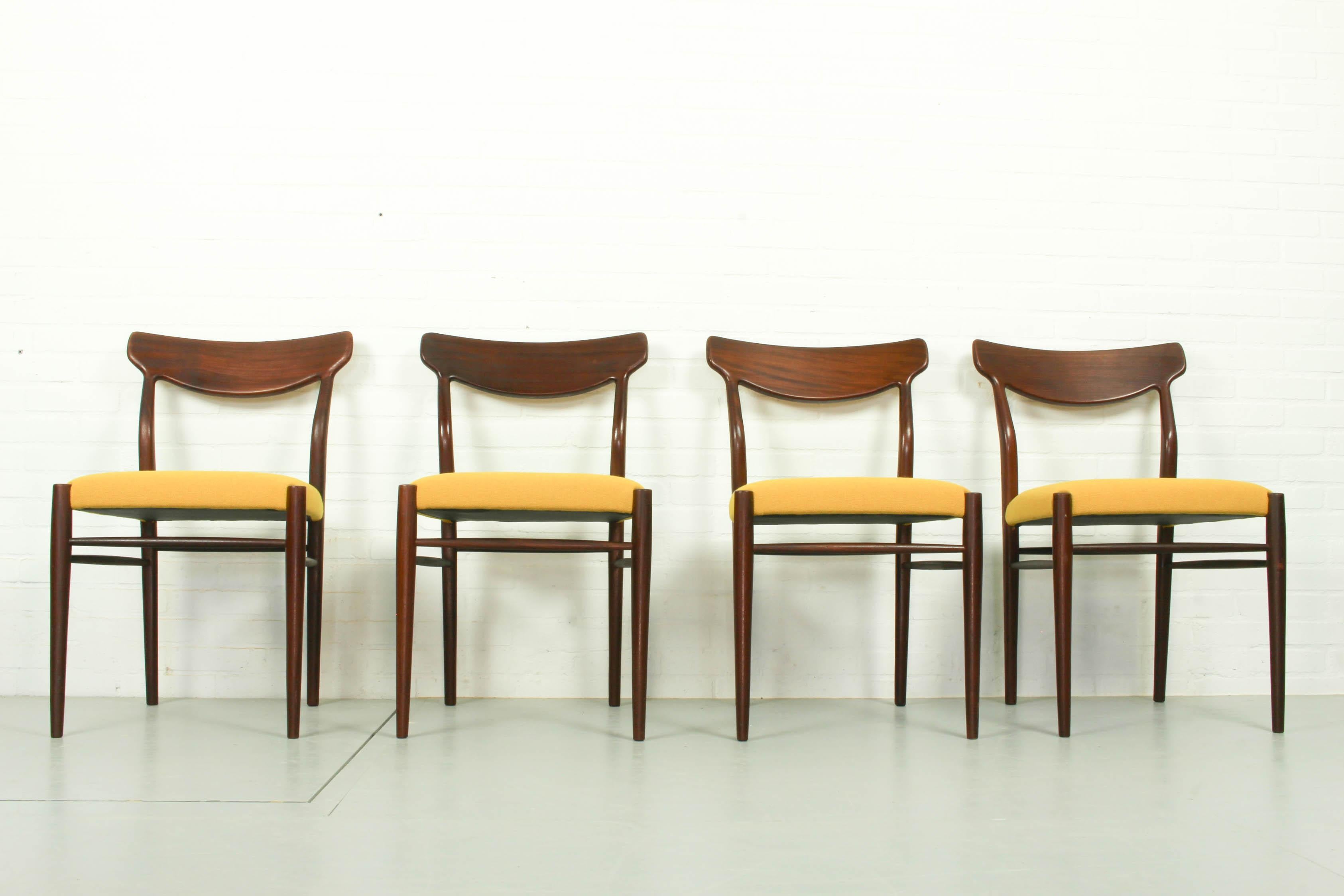Set of 4 Teak Dining Chairs by Harry Ostergaard, 1950s 4