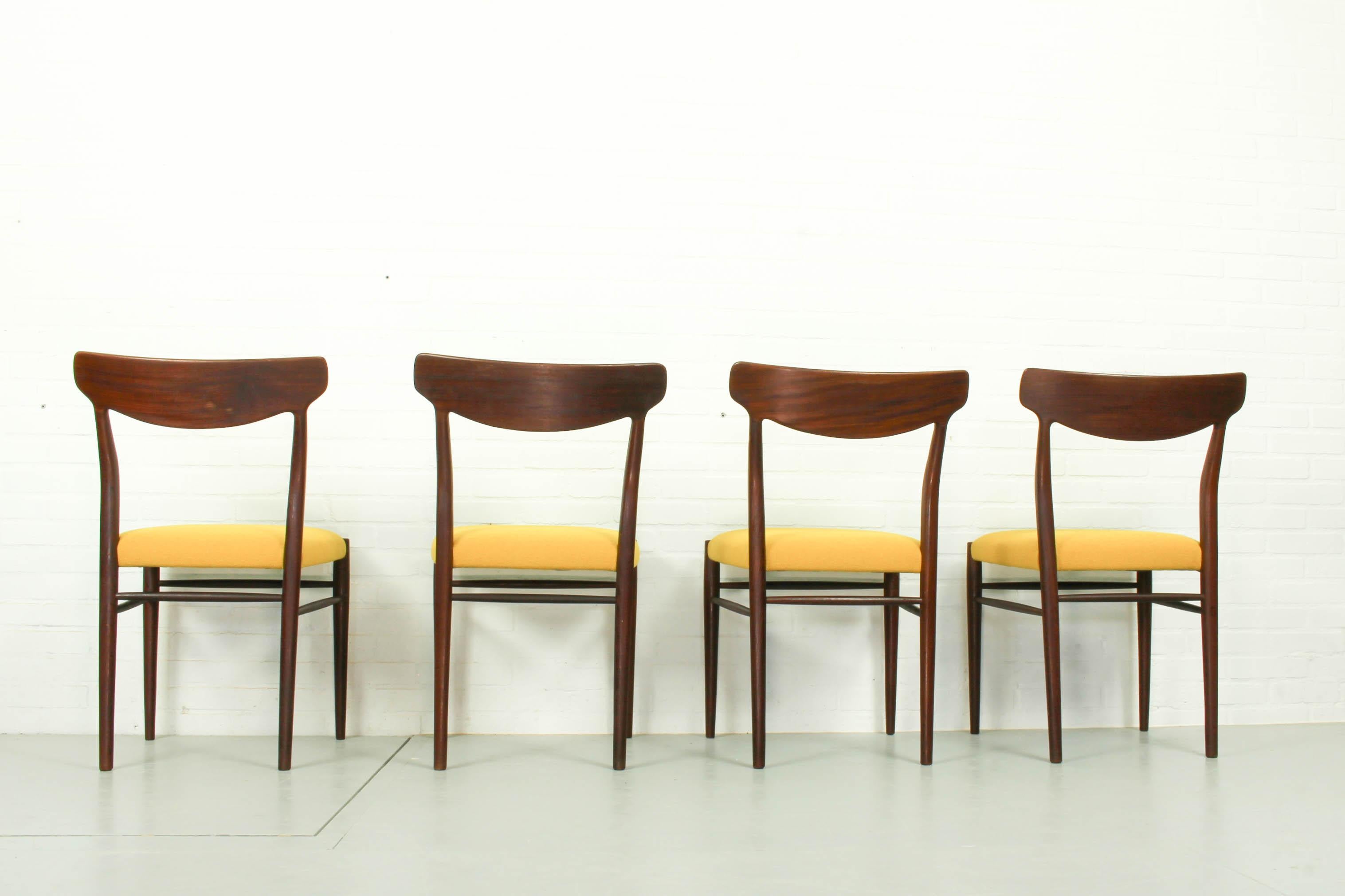 Set of 4 Teak Dining Chairs by Harry Ostergaard, 1950s 1