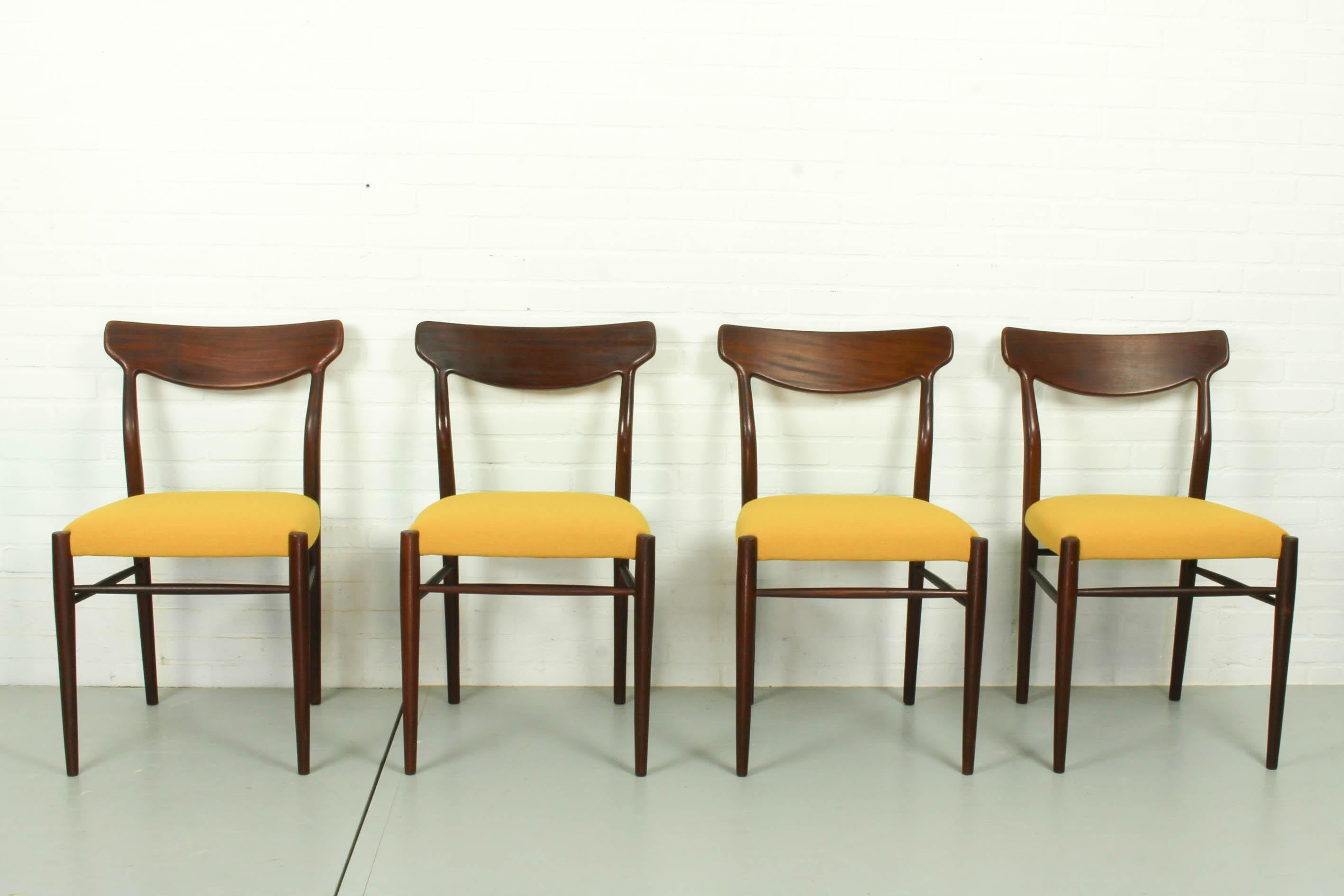 Set of 4 Teak Dining Chairs by Harry Ostergaard, 1950s 3