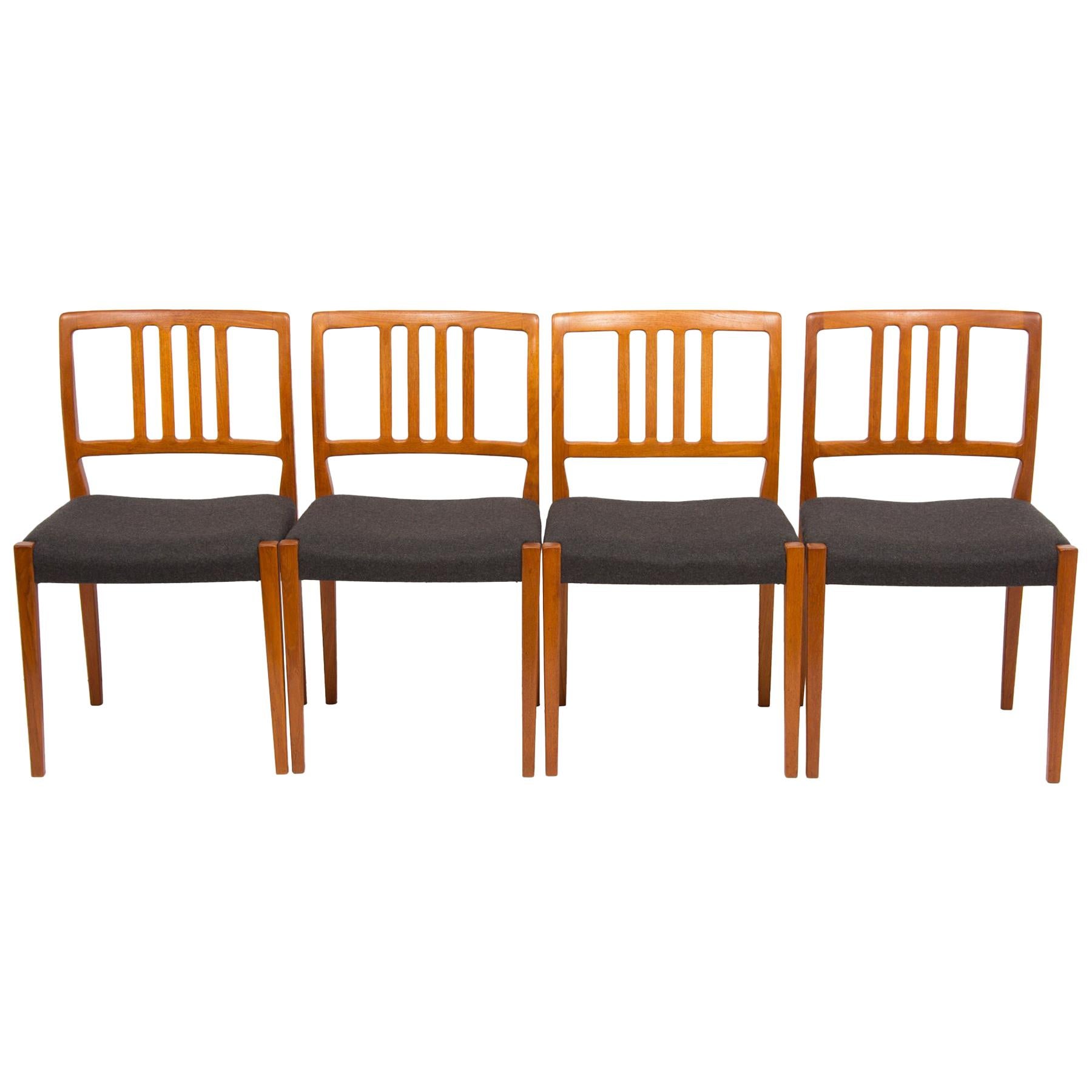 Set of 4 Teak Dining Chairs by Hugo Troeds Bjärnum, Swedish, circa 1960s