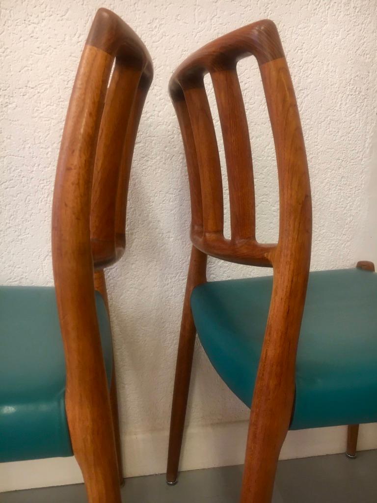 Mid-20th Century Set of 4 Teak Dining Chairs by Niels O. Møller for J.L. Møllers, Denmark
