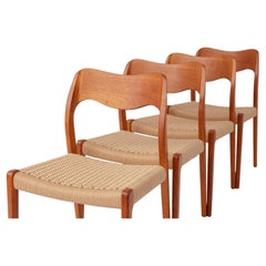 Set of 4 Teak Dining Chairs by Niels Otto Møller – Model 71, Danish Mid-Century