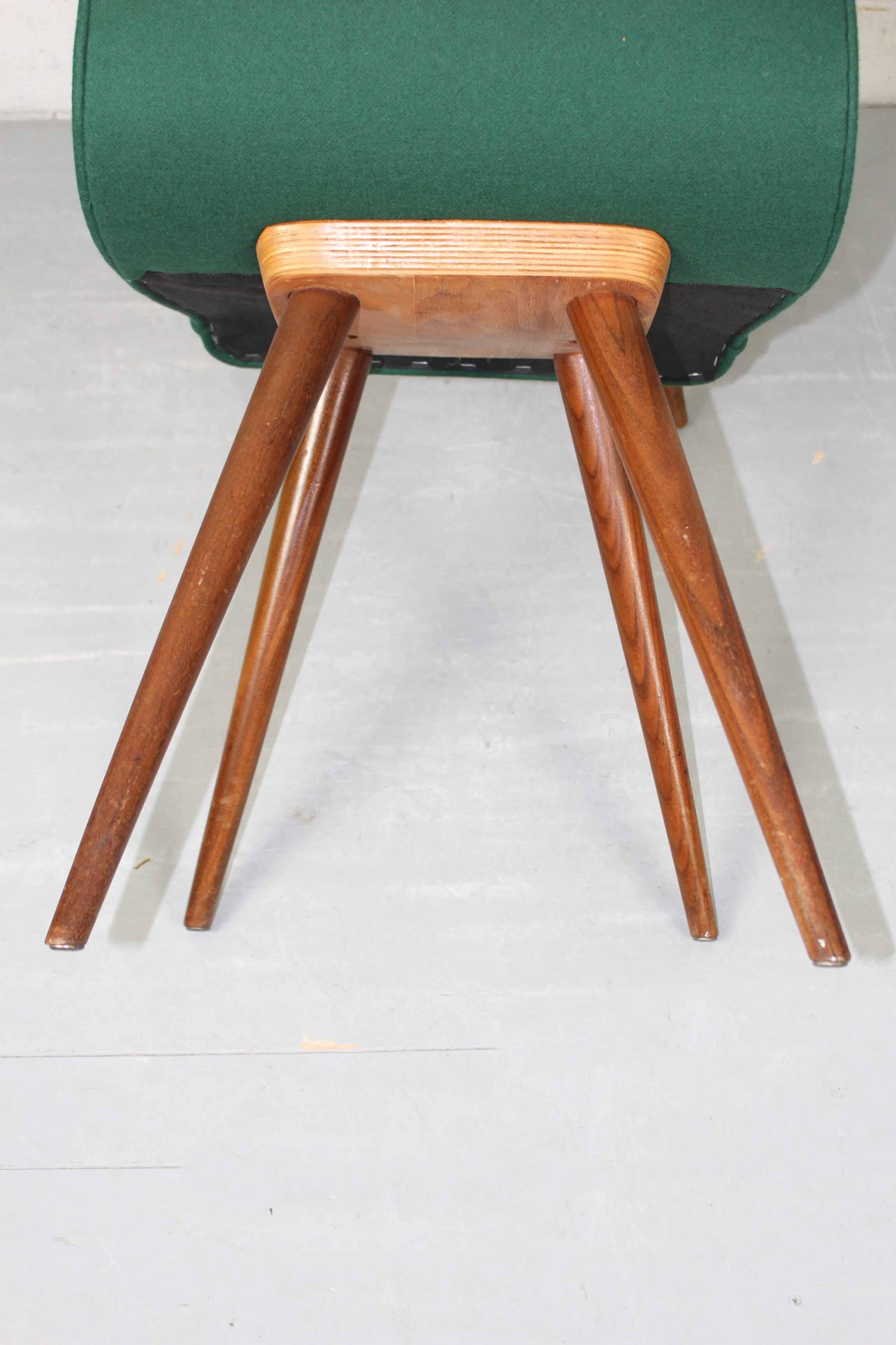 Set of 4 Teak Dining Chairs by Van Os, 1950s For Sale 6