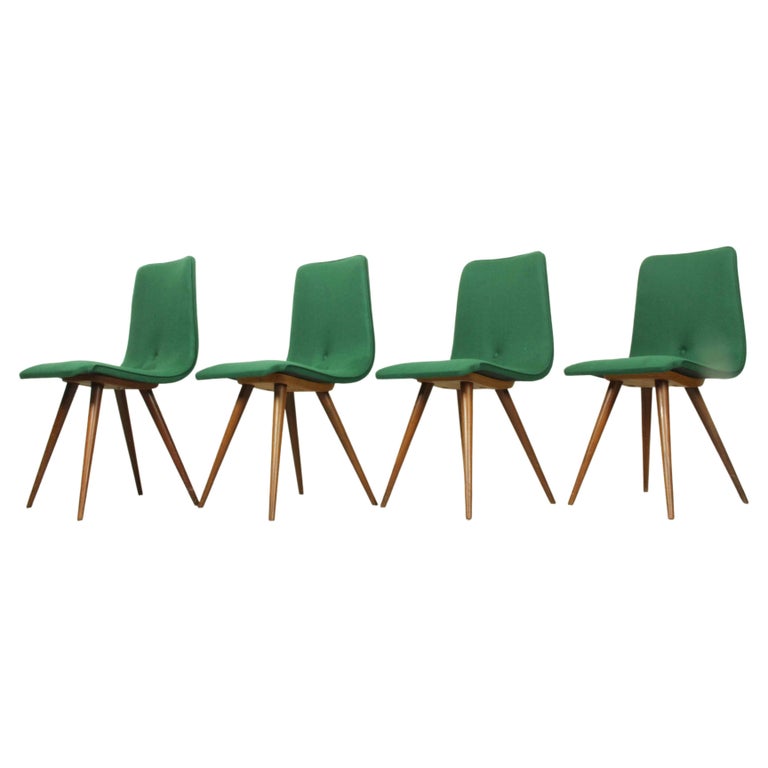 Set of 4 Teak Dining Chairs by Van Os, 1950s For Sale at 1stDibs