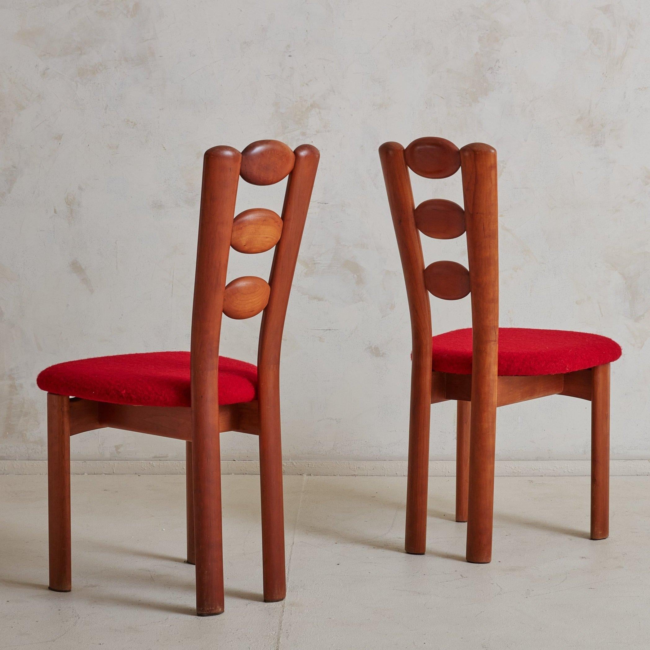 Scandinavian Modern Set of 4 Teak Dining Chairs, Denmark 1960s For Sale