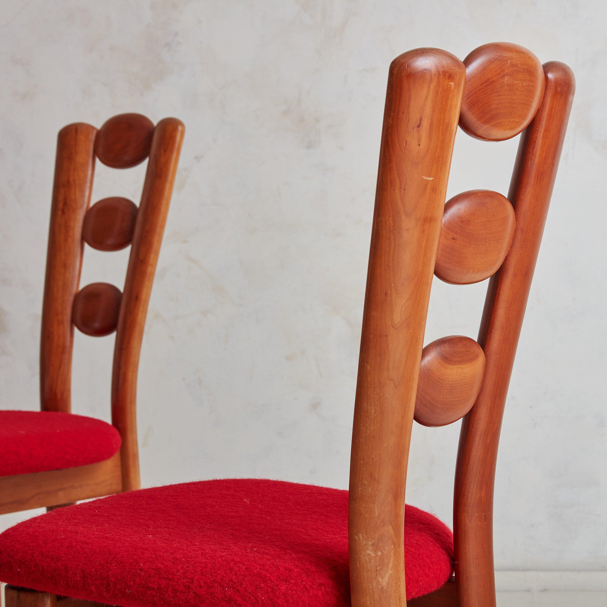 Mid-20th Century Set of 4 Teak Dining Chairs, Denmark 1960s For Sale