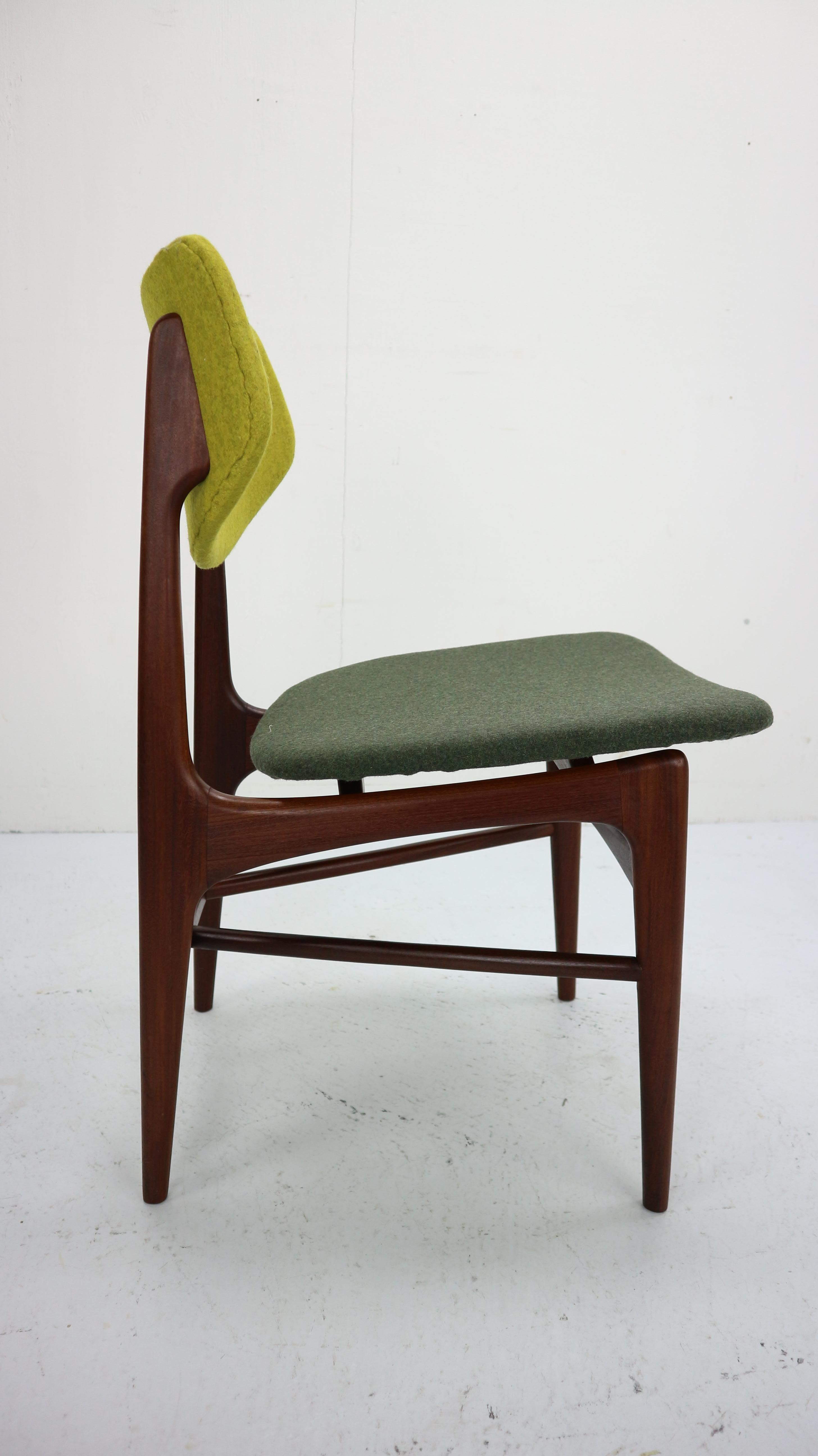 Set of 4 Teak Dining Chairs Hamar by Louis Van Teeffelen for Wébé, 1960s 3