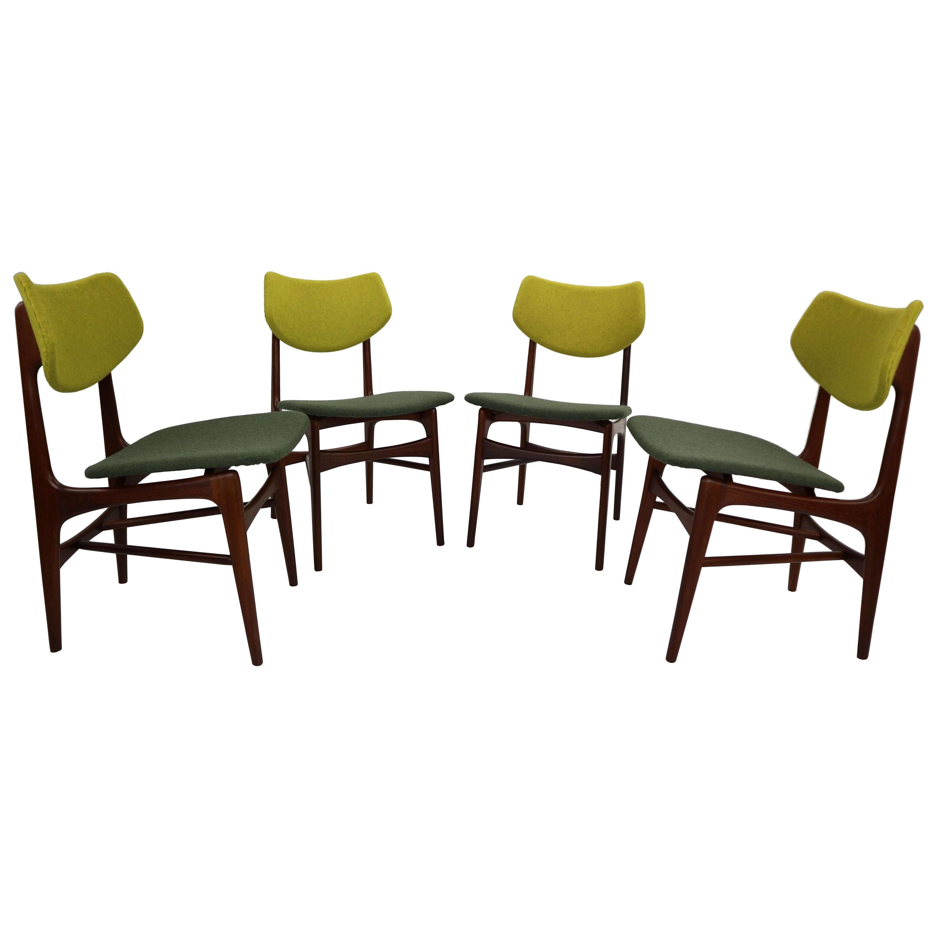 Set of 4 Teak Dining Chairs Hamar by Louis Van Teeffelen for Wébé, 1960s