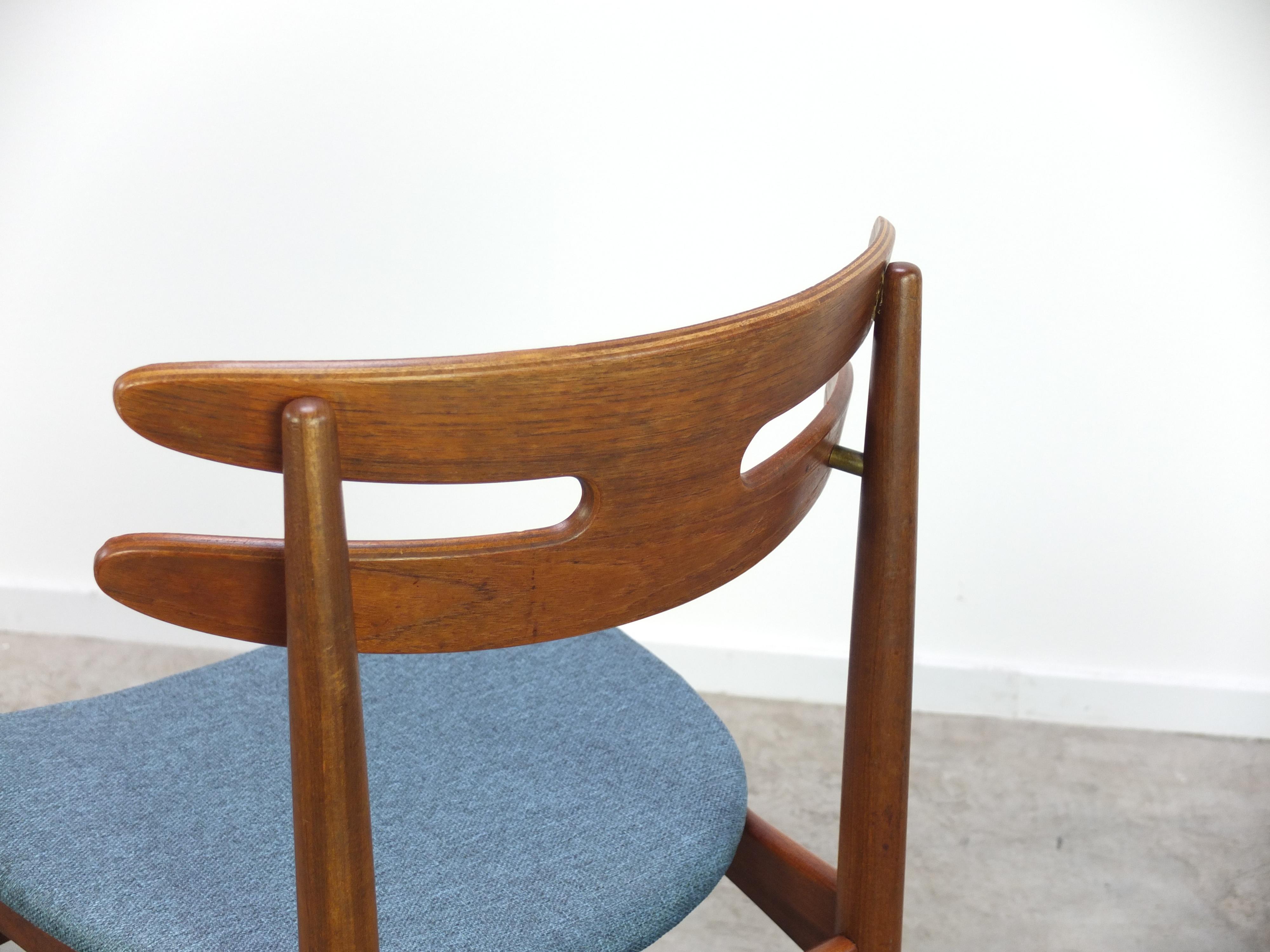 Set of 4 Teak 'Model 178' Dining Chairs by Johannes Andersen for Bramin, 1960s For Sale 11