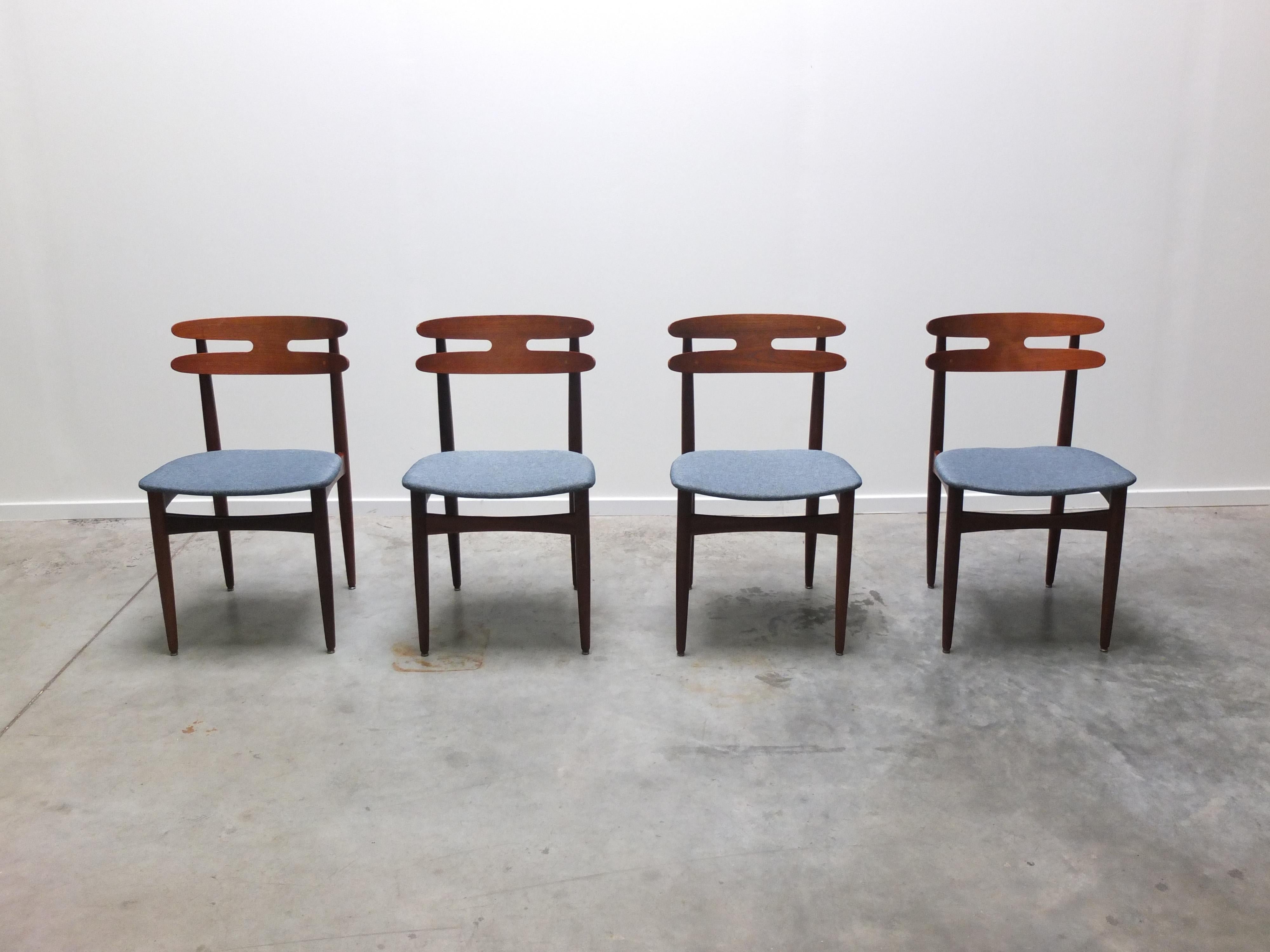 Ensemble de 4 chaises à manger en teck « Modèle 178 » de Johannes Andersen pour Bramin, années 1960 en vente 11