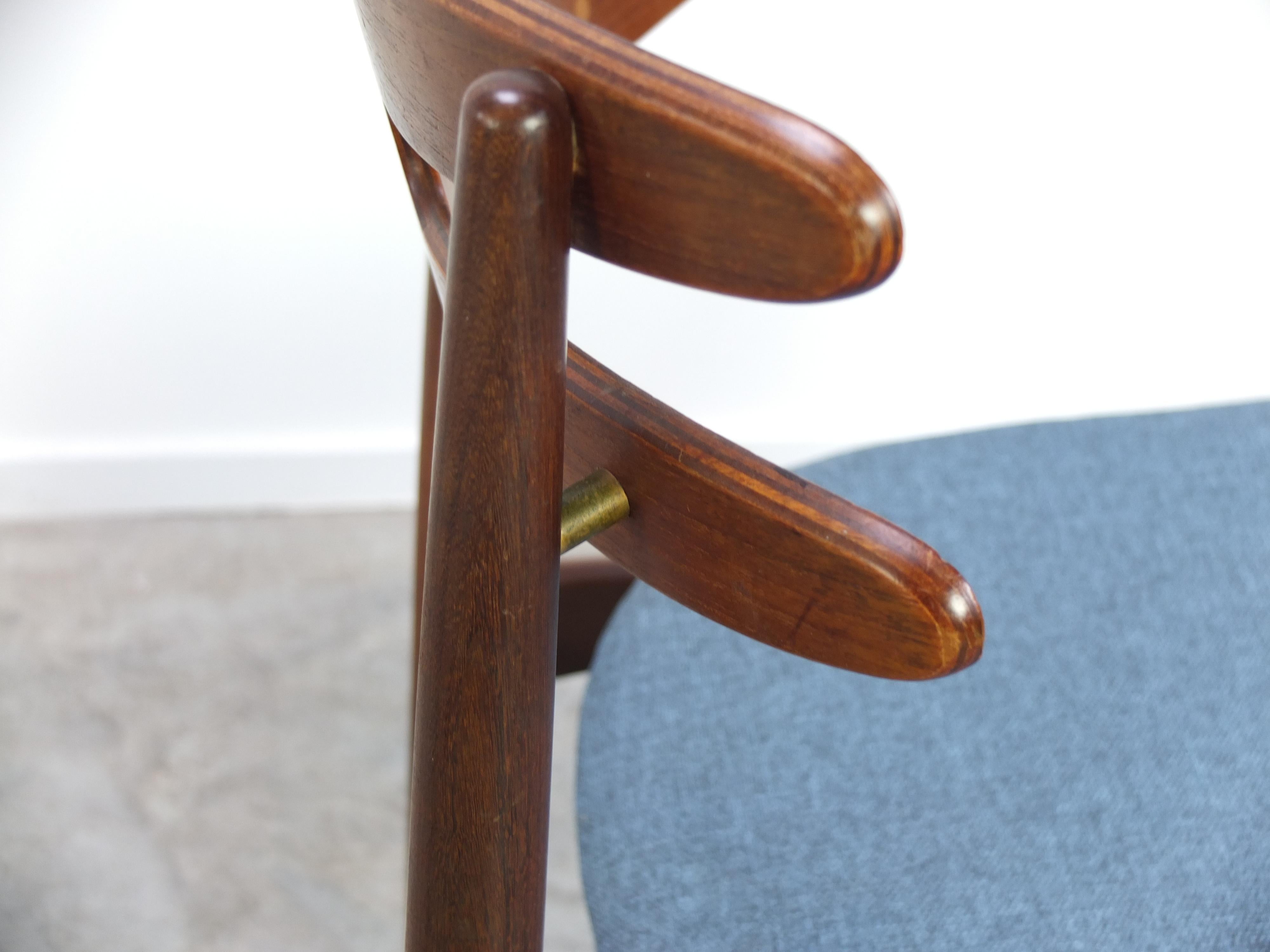 Set of 4 Teak 'Model 178' Dining Chairs by Johannes Andersen for Bramin, 1960s For Sale 2