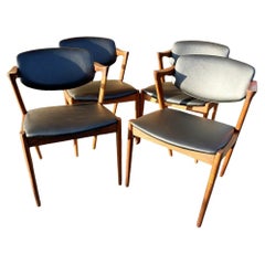 Ensemble de 4 fauteuils en teck modèle 42 de Kai Kristiansen pour Schou Andersen