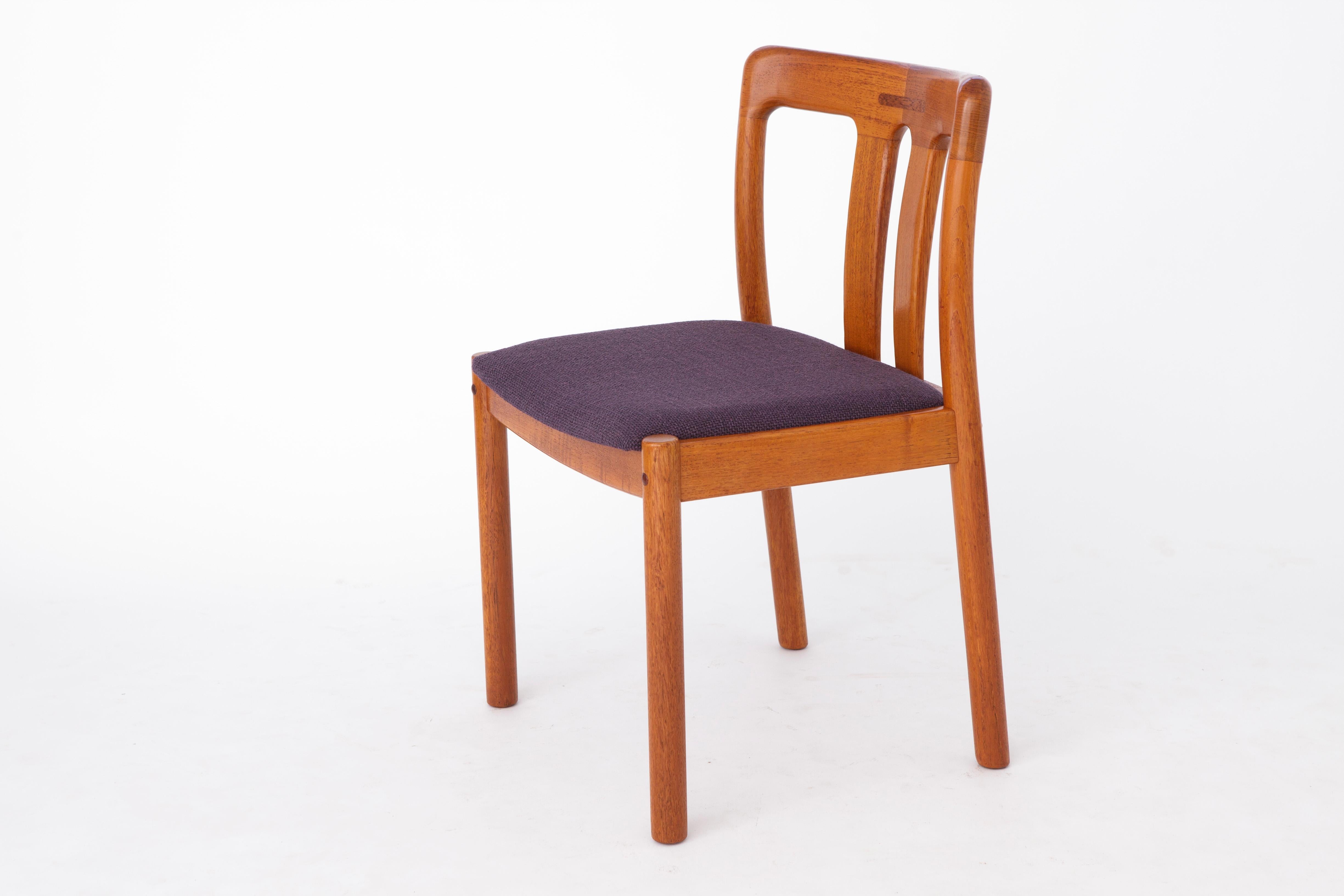 Poli Ensemble de 4 chaises vintage en teck, années 1960, par Uldum, Danemark en vente