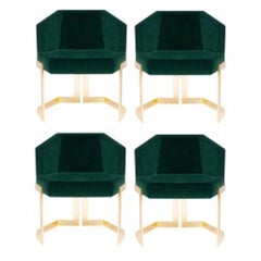 Set of 4 the Hive Dining Chairs, Royal Stranger