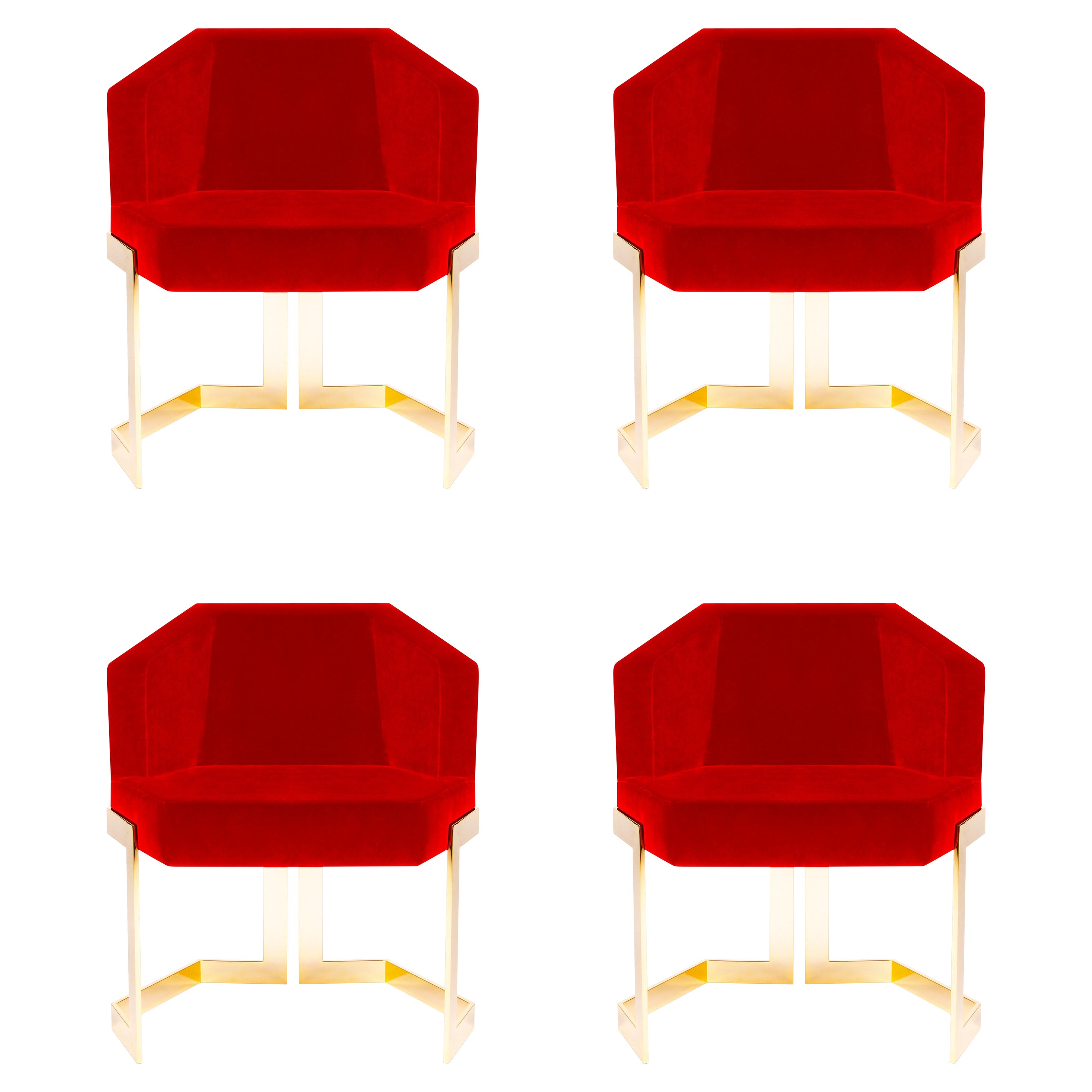 Juego de 4 sillas de comedor Colmena, Royal Stranger