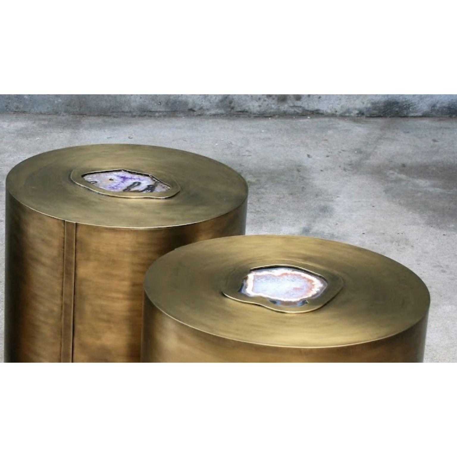 Modern Set Of 4 The Tubes Brass Coffee Tables by Brutalist Be For Sale